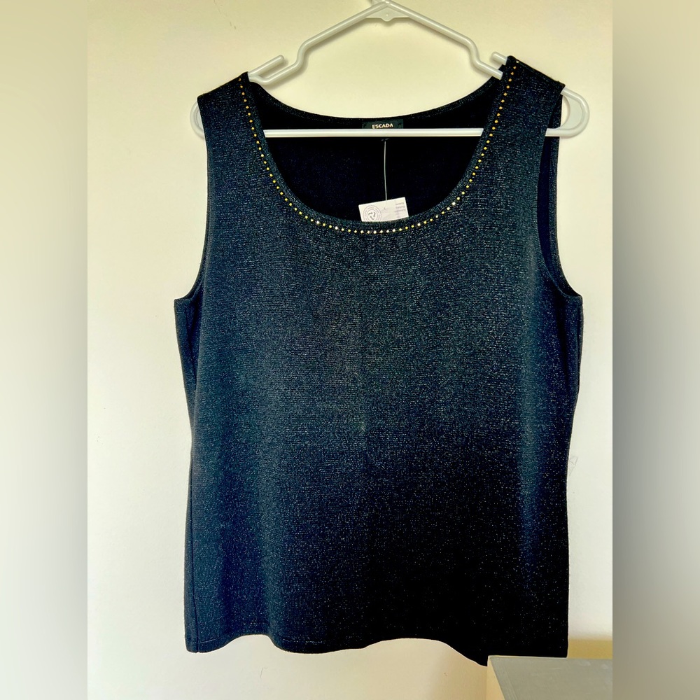 Escada Black Sleeveless Tank Top